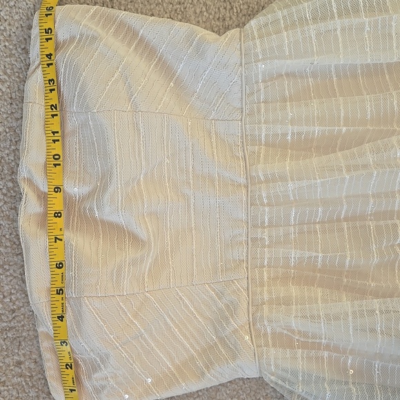 NWT Modcloth Minuet Ivory Tulle Sequin Dress, Size Large - Picture 9 of 15